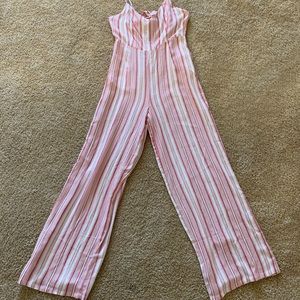 Red and white striped jumpsuit, never worn